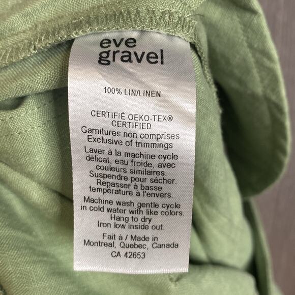 Eve Gravel Devi Linen Pants in Mint/Sauge - Picture 5 of 5